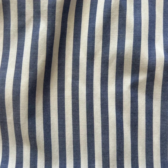 Vintage university oxford navy and white striped button down pin point Oxford - Picture 2 of 3